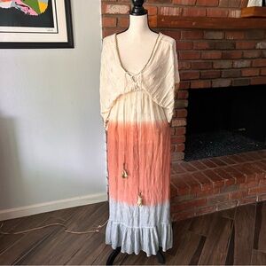 Z&L Europe Ombre Beaded Maxi Dress Sz S